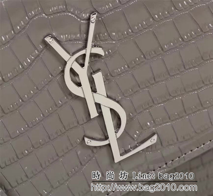 YSL聖羅蘭 專櫃最新 鄭秀文同款 鱷魚紋日落包 EY442906 YAS1050